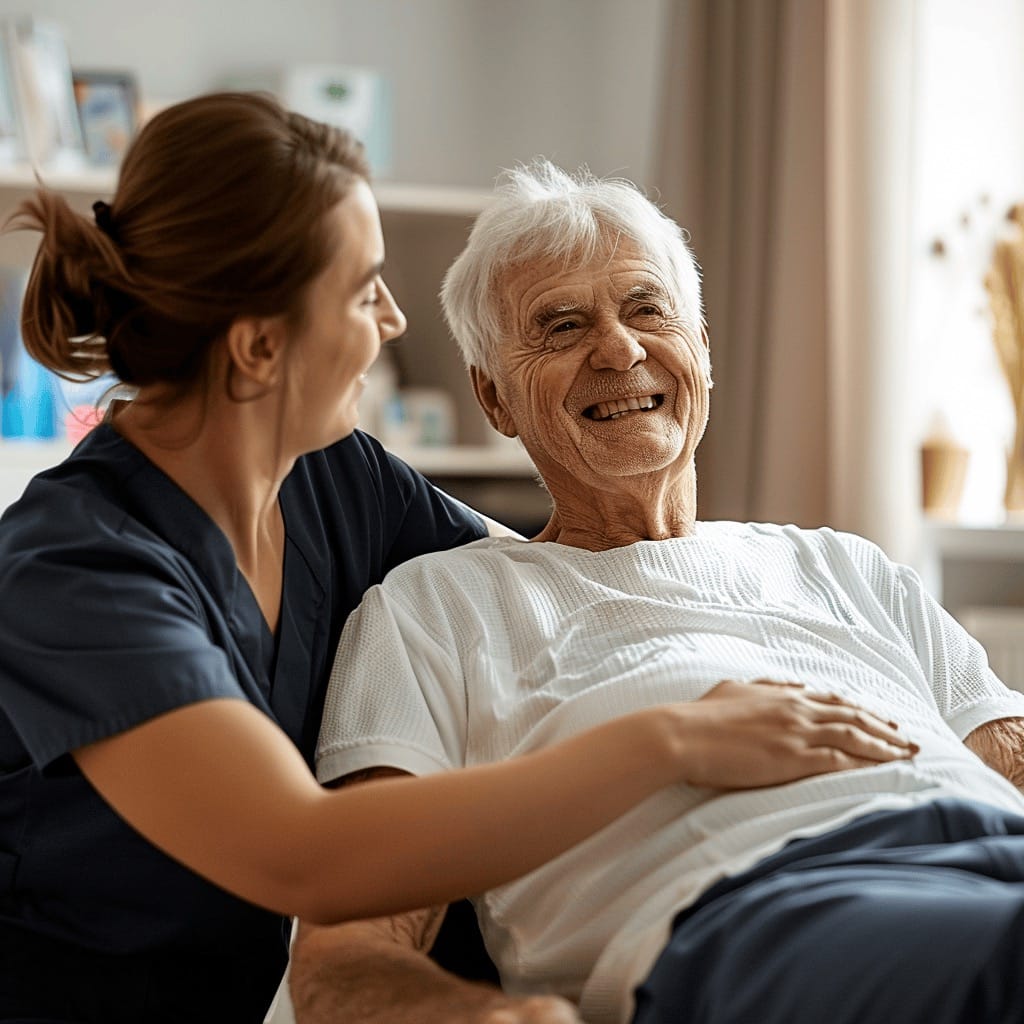 Osteopath Treating Elderly Man